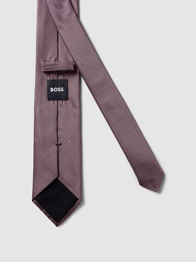 BOSS Slim Fit Stropdas met all-over motief Roze - 3