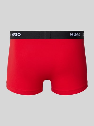 HUGO Slim Fit Trunks aus Baumwoll-Mix im 3er-Pack Rot 3