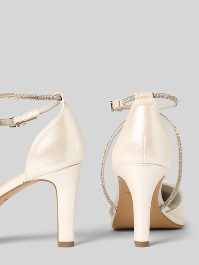 Tamaris Pumps in metallic mit Strasssteinbesatz Offwhite 2