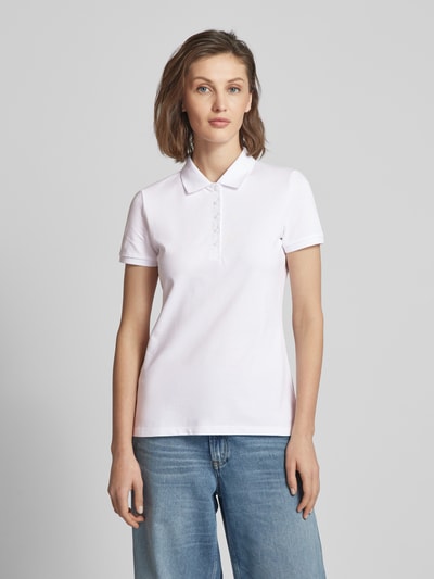 Montego Koszulka polo o kroju regular fit w jednolitym kolorze Biały 4