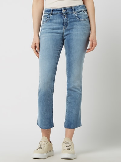 Replay Korte flared jeans met stretch Lichtblauw - 4