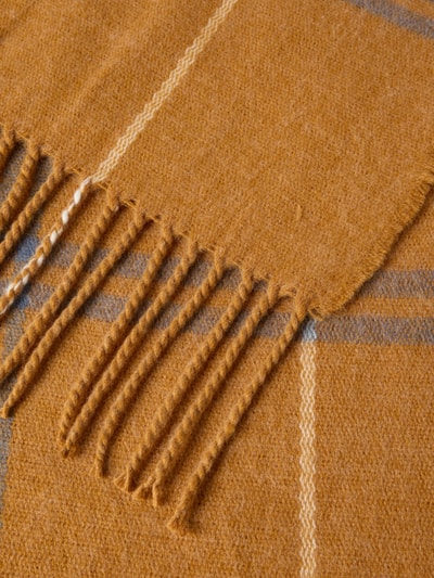 MCNEAL Sjaal met rasterruit en franjes Geel - 2