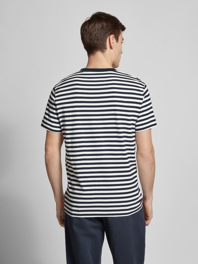 Marc O'Polo Regular Fit T-Shirt aus reiner Baumwolle mit Streifenmuster Marine 5