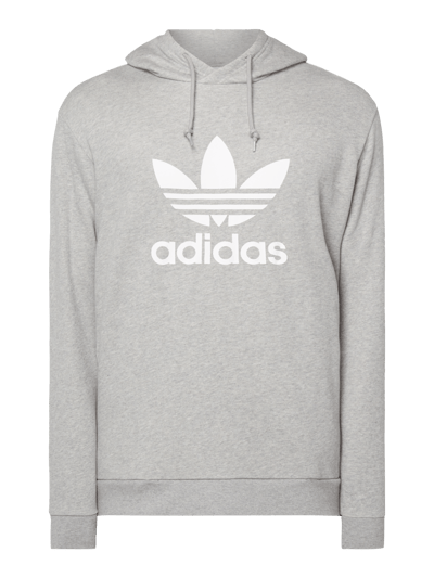 adidas Originals Bluza z kapturem z kieszeniami zapinanymi na zamek błyskawiczny Średnioszary melanż 2