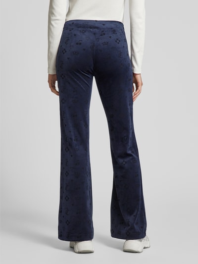 Juicy Couture Flared Sweatpants mit Tunnelzug Modell 'MONOGRAM LISA' Marine 5