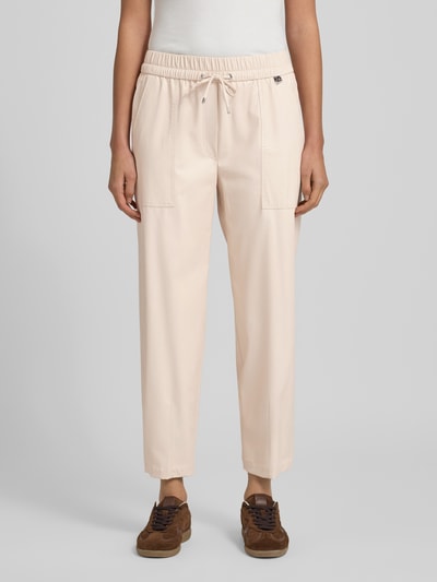 Marc Cain Spodnie sportowe z mieszanki wiskozy z elastycznym pasem Piaskowy 4