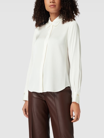 BOSS Overhemdblouse met ruches, model 'Bentane' Offwhite - 4
