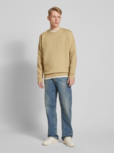 Tommy Jeans Sweatshirt mit Label-Stitching Beige 1