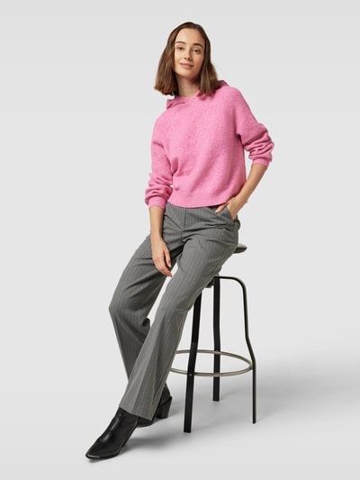 Vero Moda Strickpullover mit Kapuze Modell 'DOFFY' Pink Melange 1