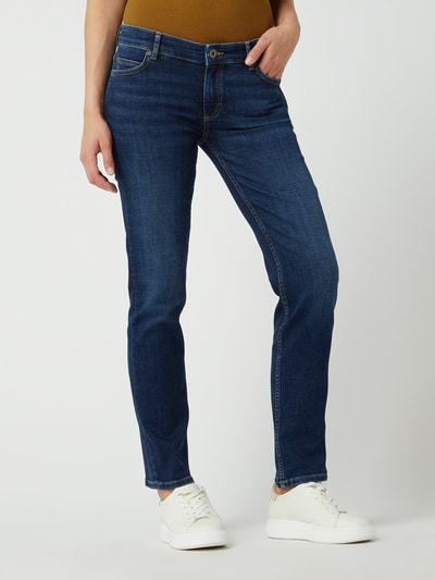 Marc O'Polo Straight fit jeans met stretch, model 'Alby' Jeansblauw - 4