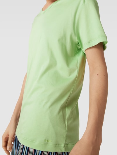 Calida T-shirt met V-hals, model 'REMIX SLEEP' Mintgroen - 3