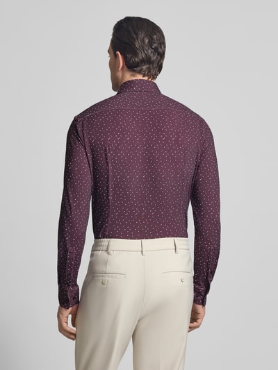 HUGO Slim Fit Businesshemd mit Kentkragen Modell 'KENNO' Bordeaux 5