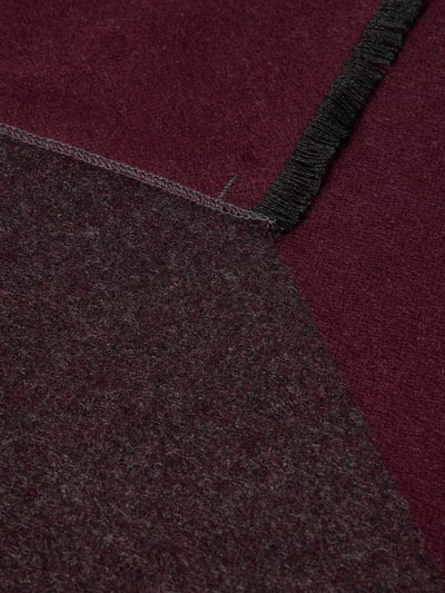Christian Berg Men Sjaal met rafels Bordeaux - 2