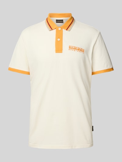 Napapijri Regular Fit Poloshirt mit Label-Stitching Modell 'E-MURLO' Weiss 2