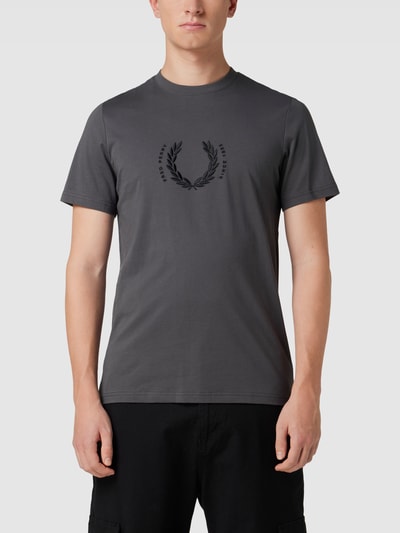 Fred Perry T-Shirt mit Logo-Stitching Graphit 4