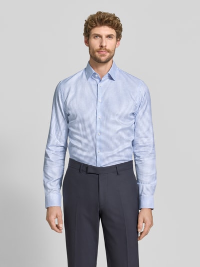 Jake*s Slim Fit Businesshemd aus reiner Baumwolle Hellblau 4