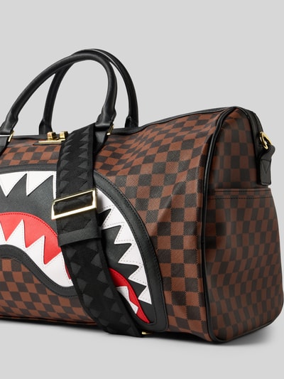 Sprayground Weekender im Allover-Look Modell 'SAWTOOTH SHARKS IN PARIS' Dunkelbraun 3