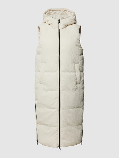 Jake*s Casual Oversized bodywarmer met capuchon Ecru - 2