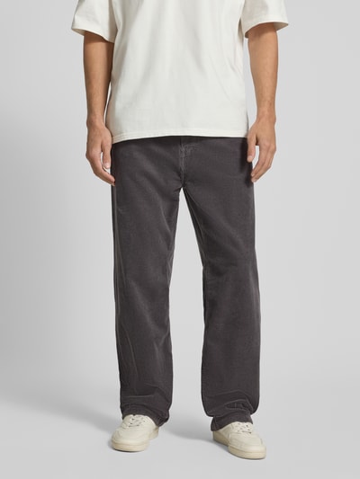 Carhartt Work In Progress Corduroy broek met steekzakken, model 'LANDON' Donkergrijs - 4