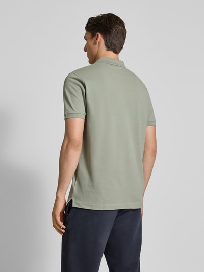 Lerros Poloshirt met labelstitching Lindegroen - 5