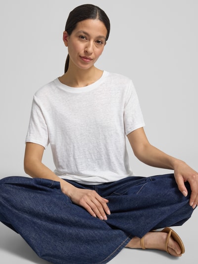 Weekend Max Mara Regular Fit T-Shirt aus Leinen-Mix Modell 'PELOTA' Weiss 3
