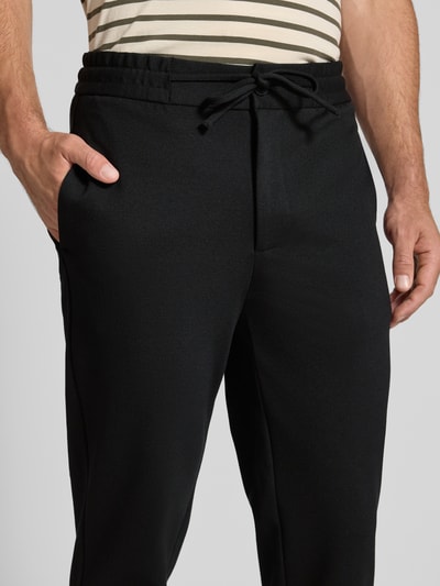 Lindbergh Stoffen broek met elastische band Zwart - 3