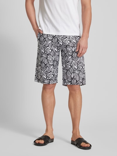 Karl Lagerfeld Shorts met all-over motief Zwart - 4