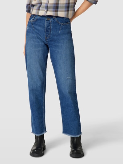 Esprit Dad Fit Jeans im Used-Look Jeansblau 4