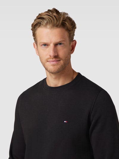 Tommy Hilfiger Gebreide pullover met labelstitching Zwart - 3