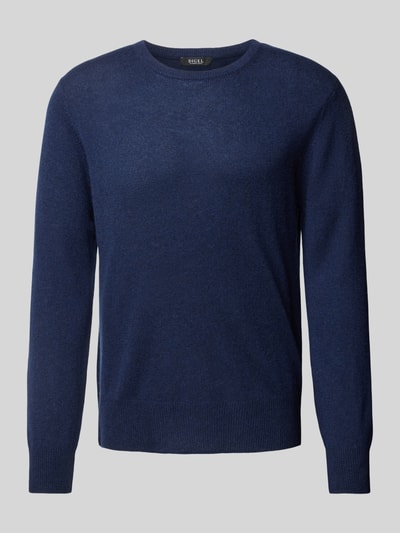 DIGEL Gebreide pullover met ribboorden, model 'Faros' Marineblauw - 2