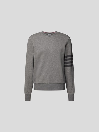 Thom Browne Sweatshirt mit Kontraststreifen Mittelgrau 2