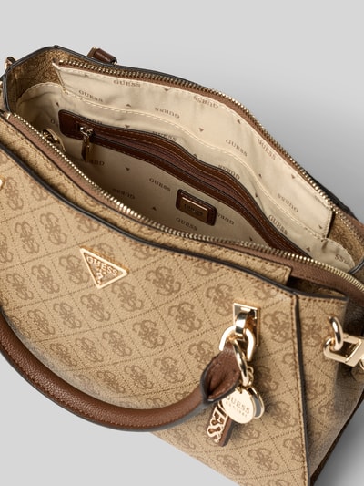 GUESS Handtas met logopatroon model 'ECO NOELLE II' Lichtbruin - 5