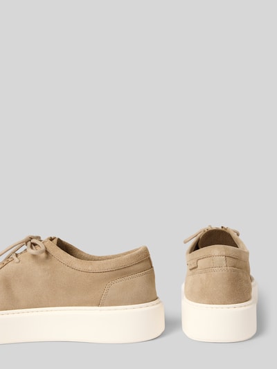 Produktfoto, Sneakersy z naturalnej skóry model 'NICHOLAS' od Antony Morato, beżowy kolor, zaokrąglony czubek, fakturowana podeszwa, wysokość obcasa 5 cm, wysokość cholewki 7 cm, szerokość cholewki 6 cm