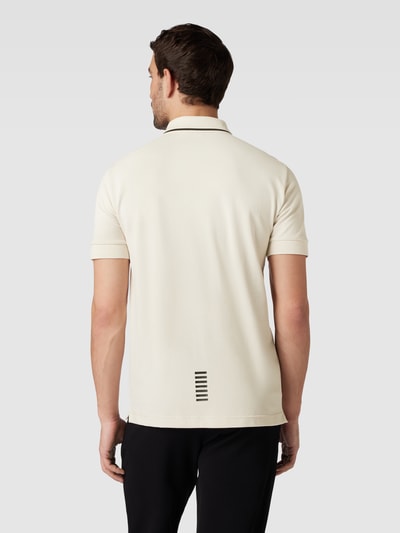 EA7 Emporio Armani Koszulka polo z nadrukiem z logo Złamany biały 5