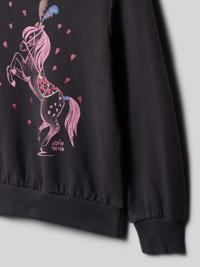 s.Oliver RED LABEL Regular fit hoodie van katoenmix Grafiet - 2