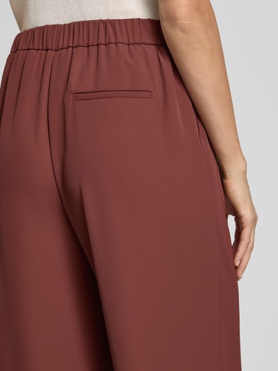 Jake*s Collection Relaxed fit pantalon, model 'CrepePant' Bordeaux - 3