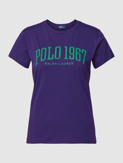 Polo Ralph Lauren T-shirt z nadrukiem z logo Jasnośliwkowy 2