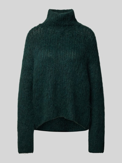 MSCH Copenhagen Gebreide pullover met opstaande kraag, model 'Annalisa' Donkergroen - 2