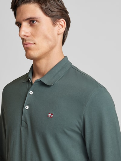 Napapijri Regular Fit Poloshirt mit Label-Stitching Modell 'EALIS' Khaki 3