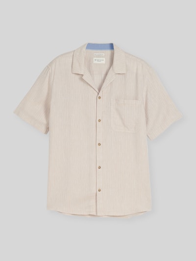 Tom Tailor Regular Fit Freizeithemd aus Leinen-Baumwolle-Mix Beige 2