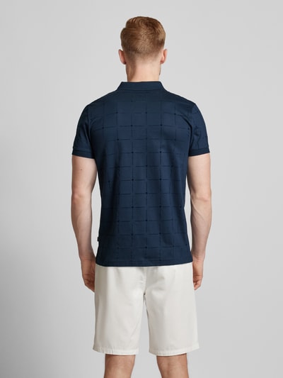 JOOP! Collection Poloshirt met structuurmotief, model 'Phelan' Marineblauw - 5