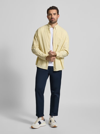 BOSS Orange Straight leg chino van katoenmix  Marineblauw - 1