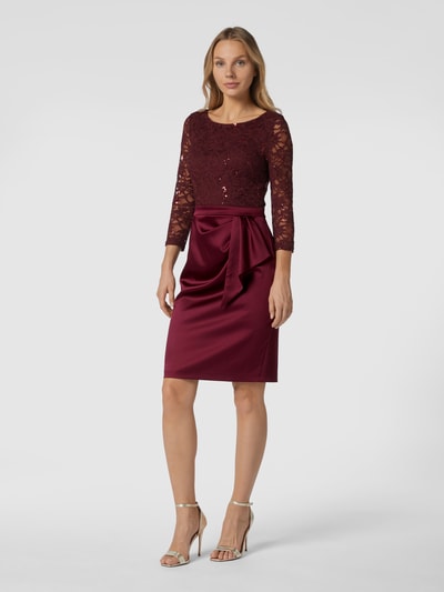 Marie Noir Cocktailkleid mit Drapierung  Bordeaux 4