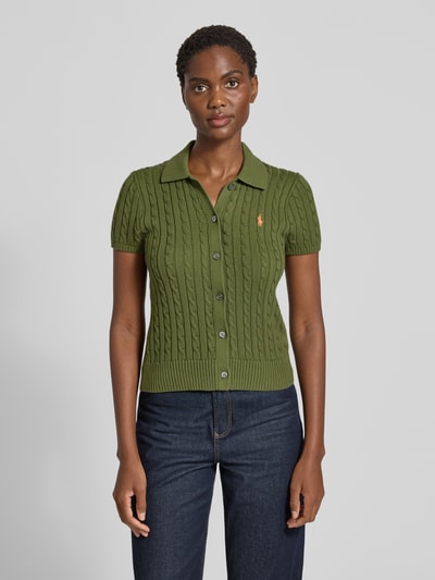 Polo Ralph Lauren Gebreid shirt met logostitching Olijfgroen - 4