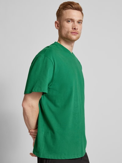 Jack & Jones Premium T-shirt met geribde ronde hals, model 'HARVEY' Groen - 3