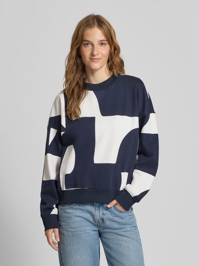 Tom Tailor Denim Regular fit sweatshirt van puur katoen Donkerblauw - 4