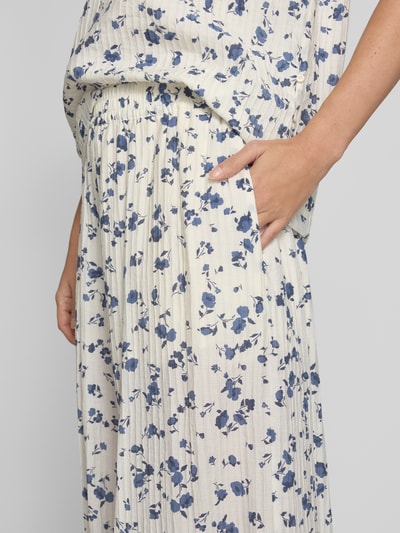 MSCH Copenhagen Wide Leg Stoffhose mit Plisseefalten Modell 'Falisha' Rauchblau 3