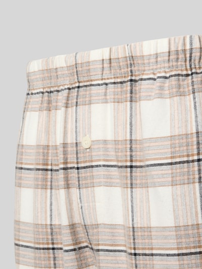 BOSS Regular Fit Pyjama-Hose aus Baumwoll-Viskose-Mix Modell 'HOLIDAY PANTS' Offwhite 2