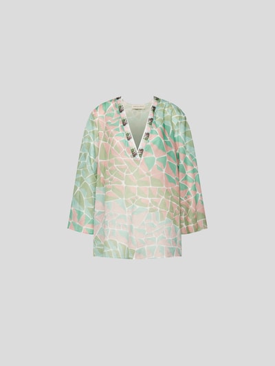 Emilio Pucci Blusenshirt mit Allover-Muster Hellgruen 2