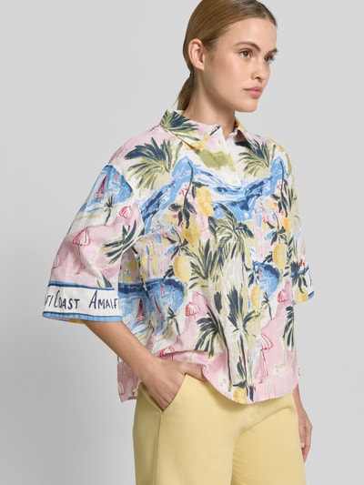 VERO MODA Loose Fit Hemdbluse aus Bio-Baumwoll-Mix Modell 'EDITH' Offwhite 3